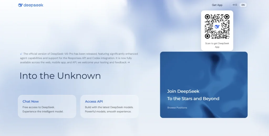 DeepSeek ai interfaz de página web