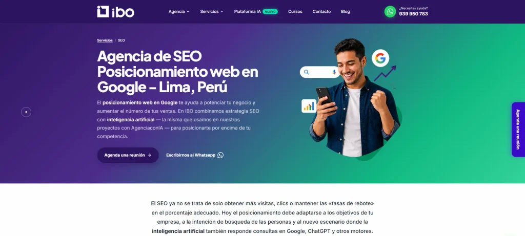 IBO agencia SEO en Lima con servicios de posicionamiento