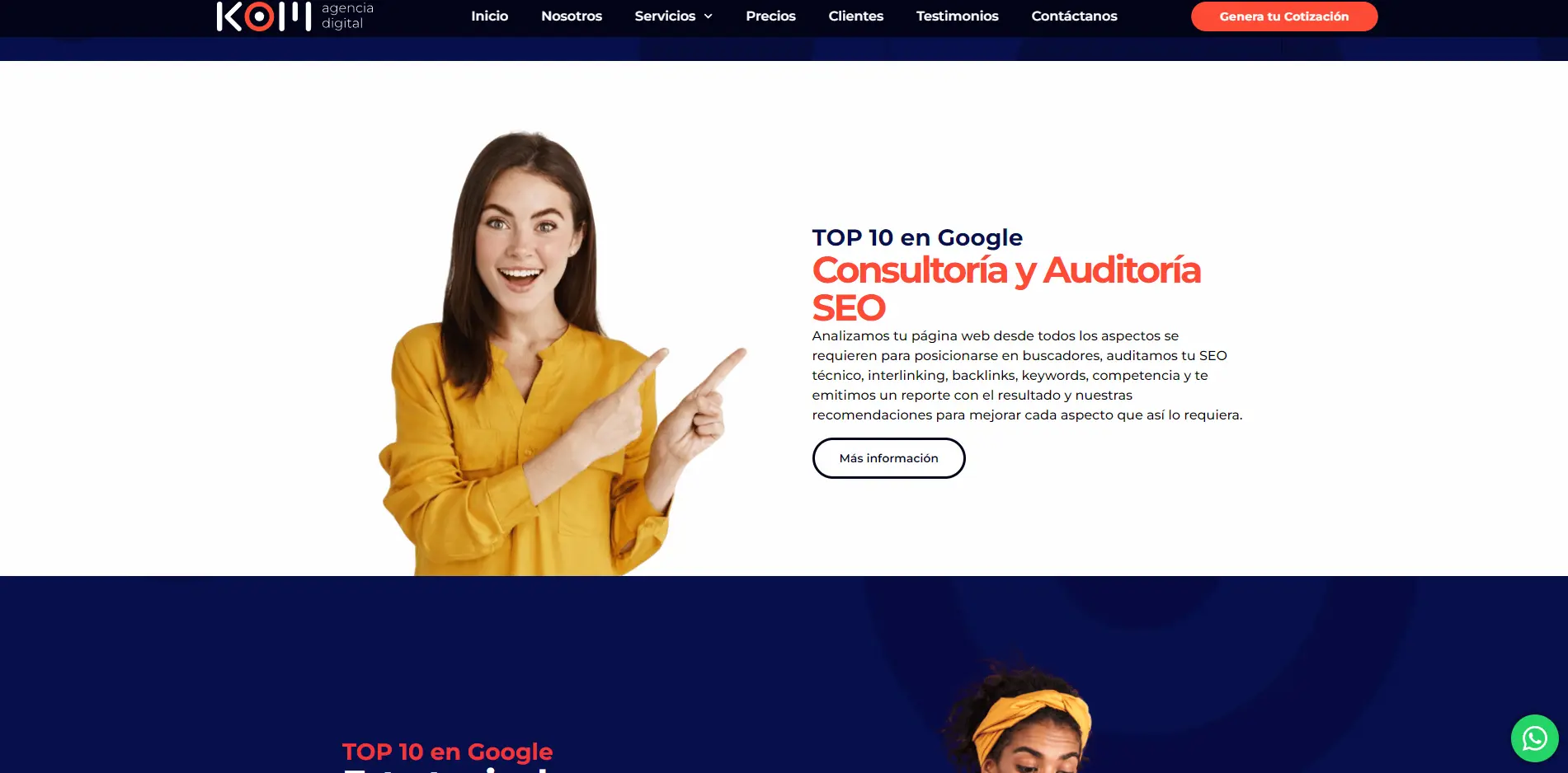 KOM agencia SEO en Lima con servicios de posicionamiento